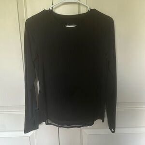 Athleta black long sleeve workout top, size xs